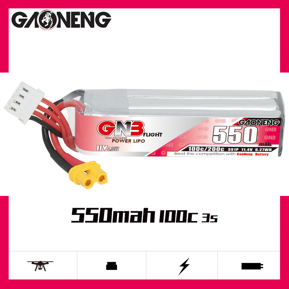 GNB HV 11,4 В 550 мАч 100C/200 – обзор и цена Drone Battery Lipo
