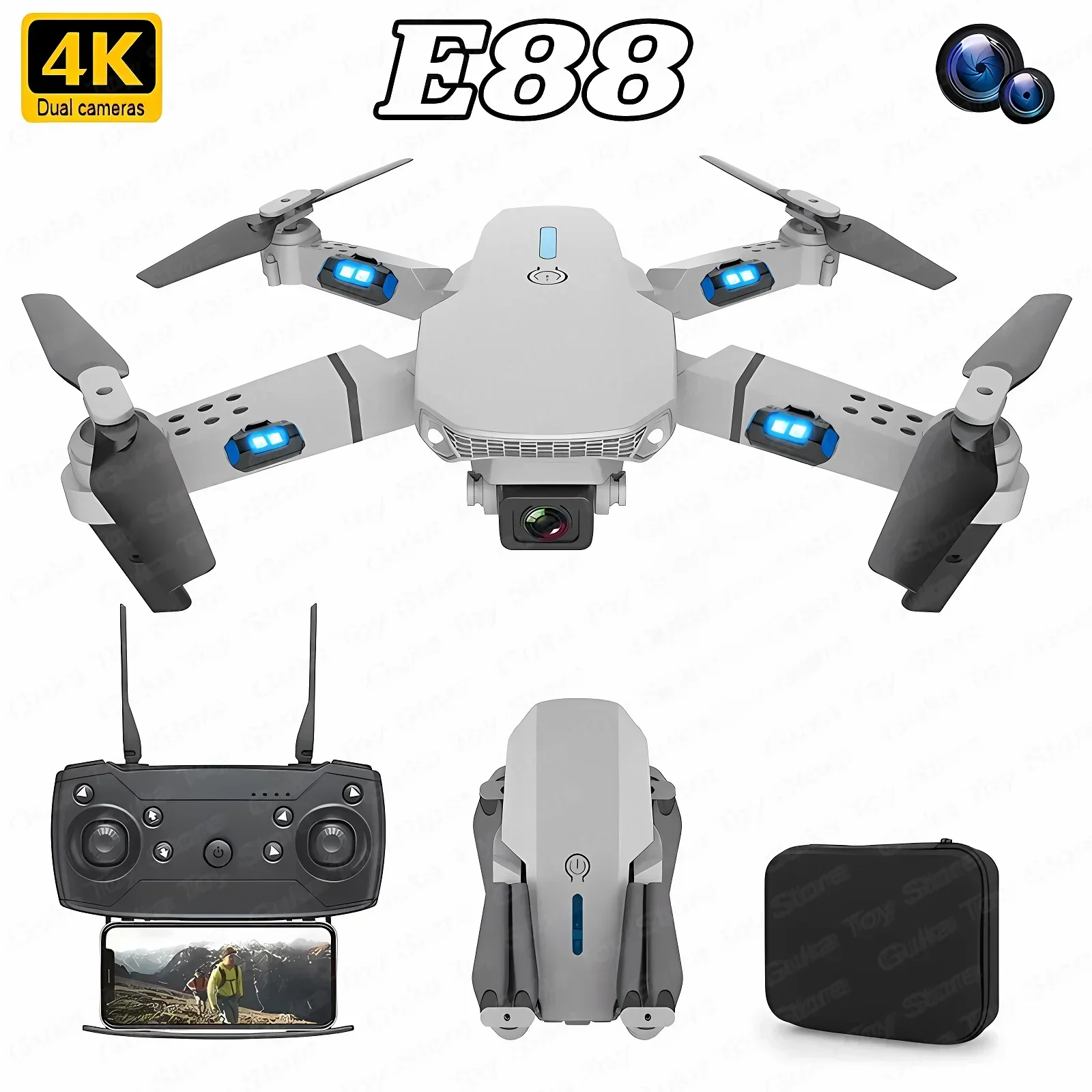 E88 Pro WIFI FPV Дрон Широкоуг – обзор и цена Drone Battery Case