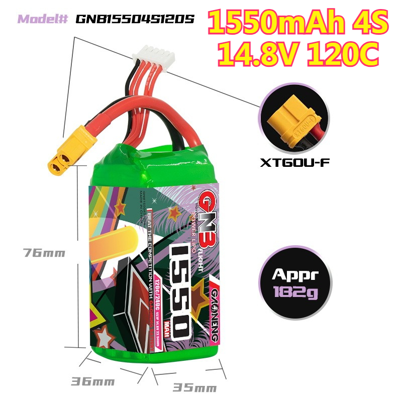 Аккумулятор LiPo 1550 мАч 120C – обзор и цена Drone Battery 4S
