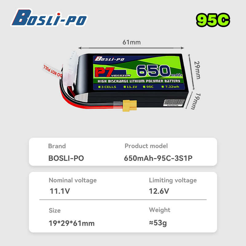 Аккумулятор Boslipo P7 Version – обзор и цена Drone Battery 3S